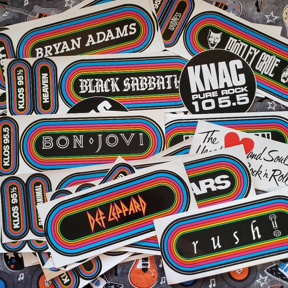 KNAC PURE ROCK 105.5 FM 2 stickers HTF Rock Radio - Picture 6 of 13